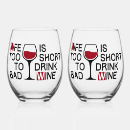 Slechte wijn wijnglas zonder voet