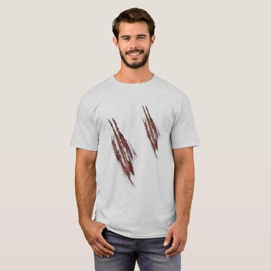 Slechte wolvenaanval verwoeste T - shirts (Voorkant volledig)