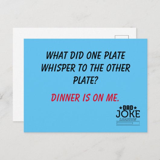 Slechte woordspeling pa grap ontworpen briefkaart (Voorkant / Achterkant)