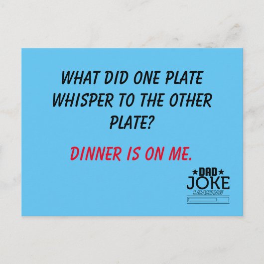 Slechte woordspeling pa grap ontworpen briefkaart (Voorkant)