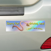 Slechte worm bumpersticker (Op auto)