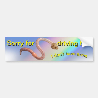 Slechte worm bumpersticker