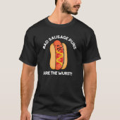 Slechte worstpuns zijn de ergste hotdog pun donker t-shirt (Voorkant)