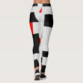 Slechte zwarte horizontale leggings (Achterkant)