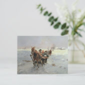 Slechten in een winterlandschap briefkaart (Staand voorkant)