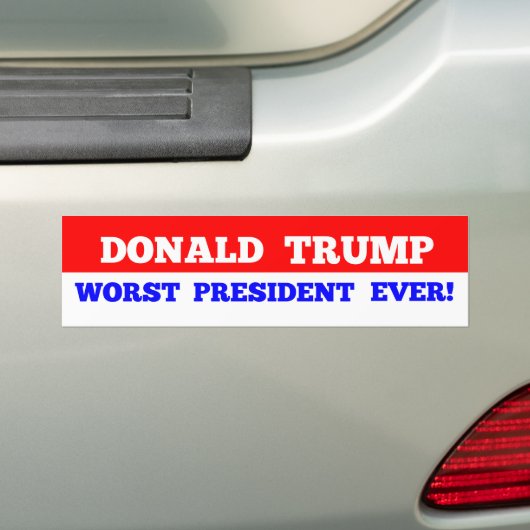 Slechter President ooit Bumpersticker (Op auto)
