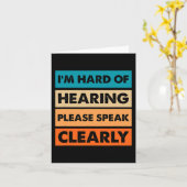 Slechthorend ASL Gehoorverlies Doven Kaart (Gele Bloem)