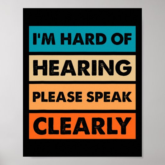 Slechthorend ASL  Gehoorverlies Doven Poster (Voorkant)