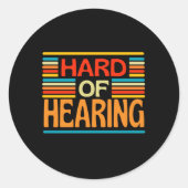 Slechthorend Ronde Sticker (Voorkant)