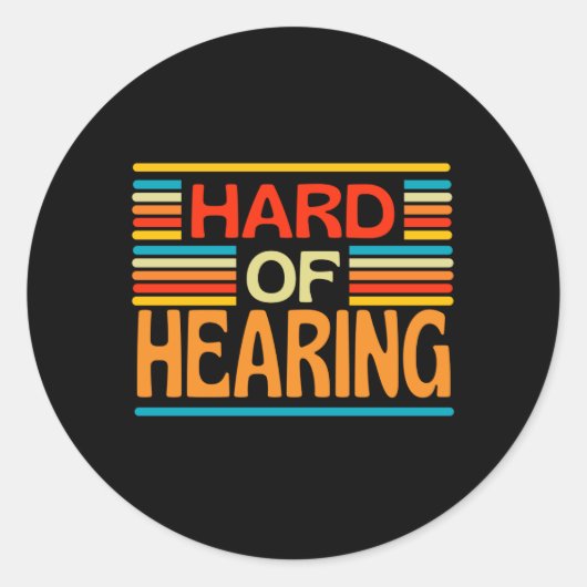 Slechthorend Ronde Sticker (Voorkant)