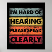 Slechthorend Slechthorend Verminderd ASL-Teken Lan Poster (Voorkant)
