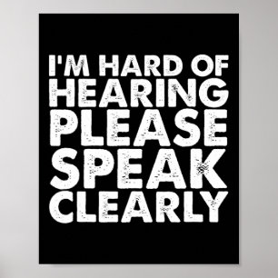 Slechthorend Slechthorend Verminderd ASL-Teken Lan Poster