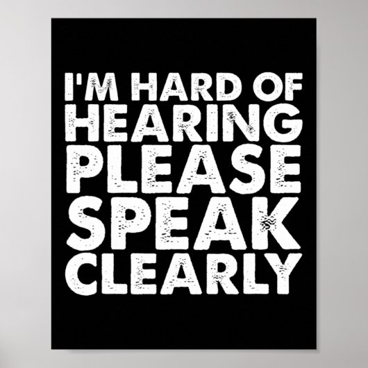 Slechthorend Slechthorend Verminderd ASL-Teken Lan Poster (Voorkant)