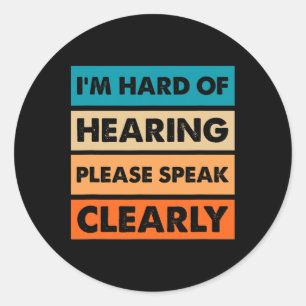 Slechthorend Slechthorend Verminderd ASL-Teken Lan Ronde Sticker