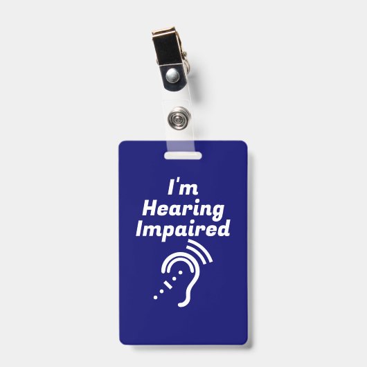 Slechthorend Wees Geduldig Badge (Voorzijde met clip)