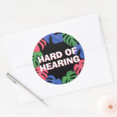 Slechthorend Zwart Tropisch Palmblad Ronde Sticker (Envelop)