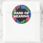 Slechthorend Zwart Tropisch Palmblad Ronde Sticker (Tas)