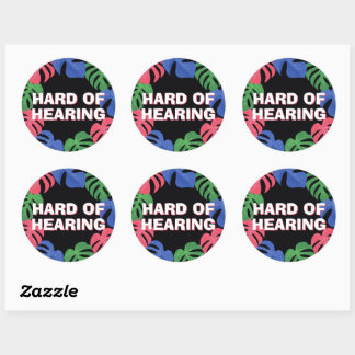 Slechthorend Zwart Tropisch Palmblad Ronde Sticker