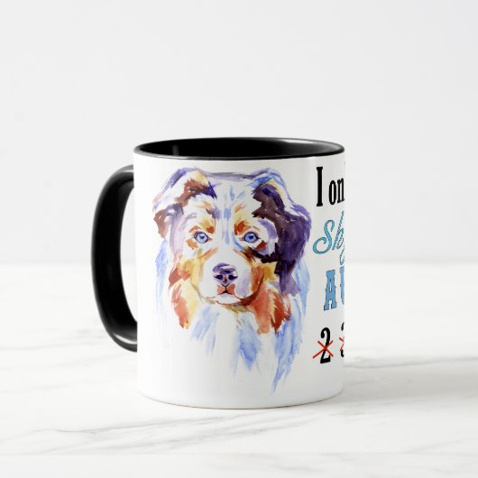 Slechts 1 Sky Blue Aussie Mok (Voorkant links)