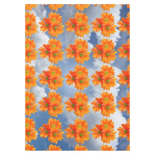 Slechts 3 Gerbera Daisy Blossom + jouw tekst & ide Tafelkleed (Voorkant)