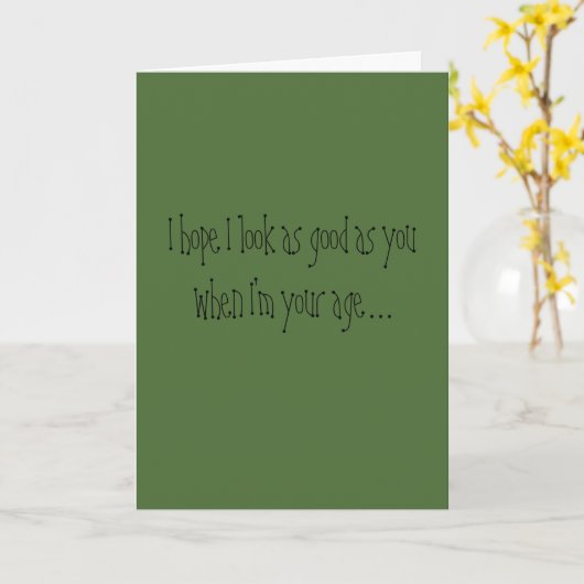 Slechts 40 Humorous Over The Hill Verjaardag Kaart (Gele Bloem)