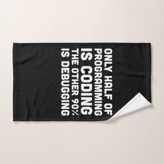 Slechts de helft van de programmering codeert handdoek (Handdoek)