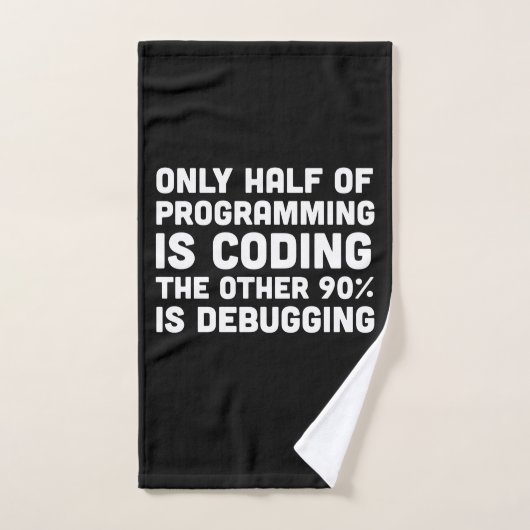 Slechts de helft van de programmering codeert handdoek (Handdoek)