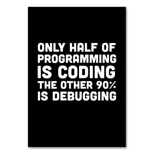 Slechts de helft van de programmering codeert kaart (Voorkant)