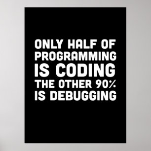 Slechts de helft van de programmering codeert poster