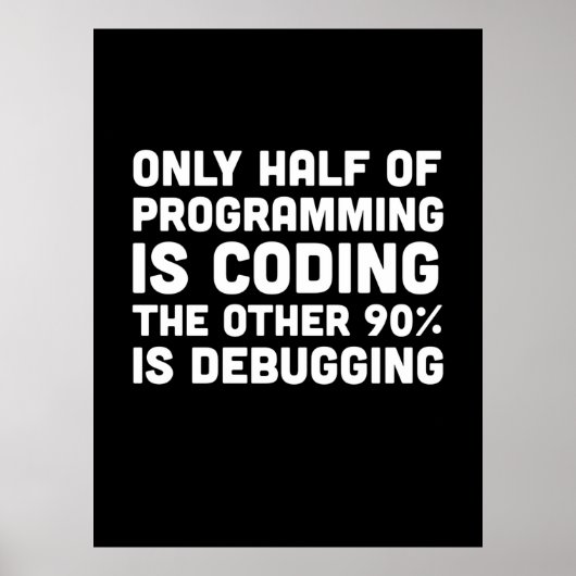 Slechts de helft van de programmering codeert poster (Voorkant)