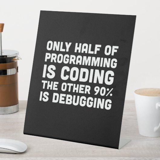 Slechts de helft van de programmering codeert reclamebord met voetstuk (Insitu)