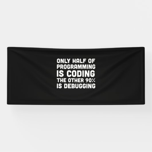 Slechts de helft van de programmering codeert spandoek (Horizontaal)