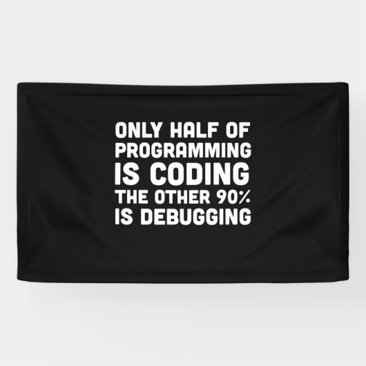 Slechts de helft van de programmering codeert spandoek (Horizontaal)