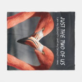 SLECHTS DE TWEE US Flamingo Valentijn Christelijk Fleece Deken (Voorkant (Horizontaal))