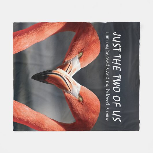 SLECHTS DE TWEE US Flamingo Valentijn Christelijk Fleece Deken (Voorkant (Horizontaal))