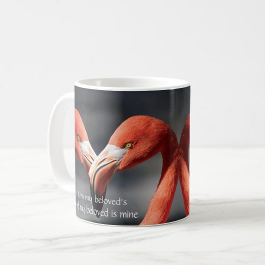 SLECHTS DE TWEE US Flamingo Valentijn Christelijk Koffiemok (Voorkant links)