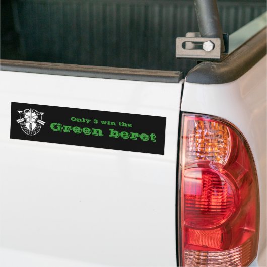 Slechts drie winnen de groene beret bumpersticker (Op Truck)