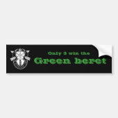 Slechts drie winnen de groene beret bumpersticker (Voorkant)