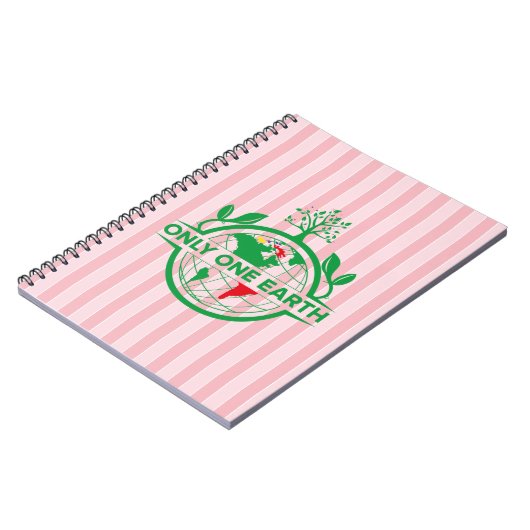 Slechts één aarde. Laat zich verenigen sparen het  Notitieboek (Linkerzijde)