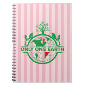 Slechts één aarde. Laat zich verenigen sparen het  Notitieboek (Voorkant)