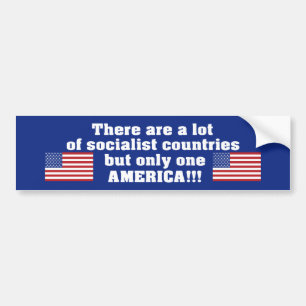 Slechts één Amerika (antisocialistisch) Bumpersticker