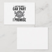 Slechts één auto-onderdeel meer, dat beloof ik, Fu Notitiekaartje (Voorkant / Achterkant)
