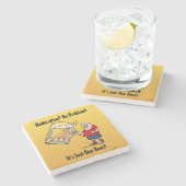 Slechts één BIG Bier Guy Cartoon Stone Onderzetter (Zijkant)