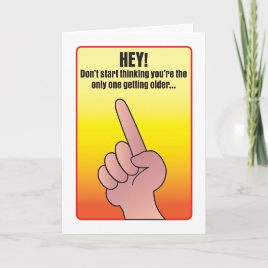Slechts één die oudere humoristische verjaardagska kaart (Voorkant)