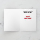 Slechts één die oudere humoristische verjaardagska kaart (Binnen)