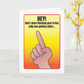 Slechts één die oudere humoristische verjaardagska kaart (Gele Bloem)