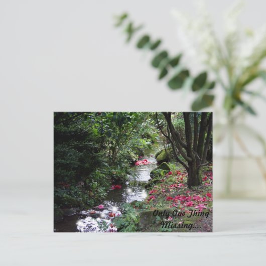 Slechts één ding Ontbrekend Briefkaart (Staand voorkant)