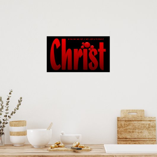 Slechts één druppel - Romeinen 5:9 Poster (Keuken)