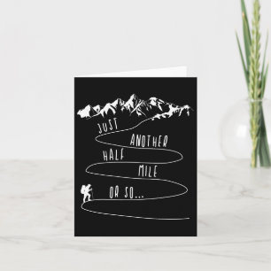Slechts een halve mijl of zo wandelen klimmen grap kaart