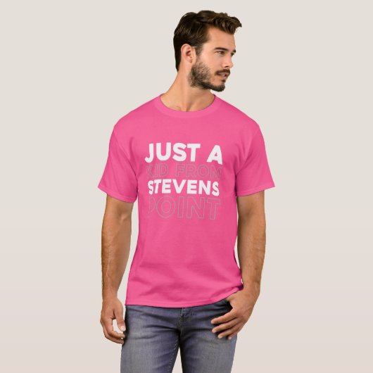 Slechts een Kind van Wisconsin Stevens Point Ameri T-shirt (Voorkant volledig)